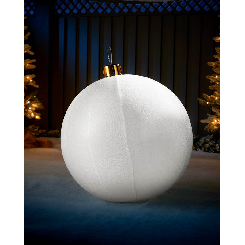 PVC Bauble, 76.2cm H x 76.2cm W x 76.2cm D, White