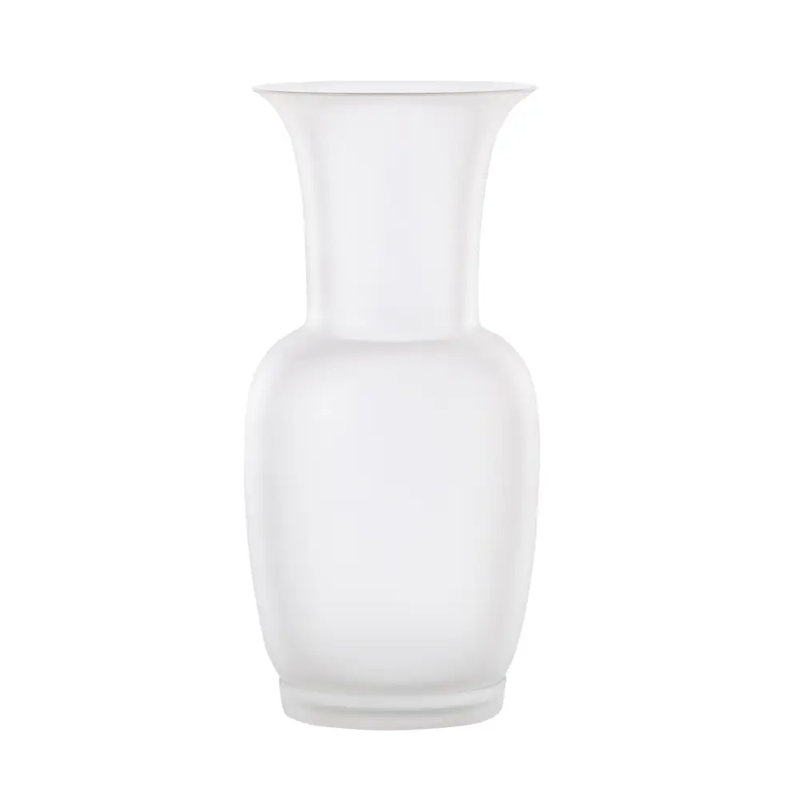 Venini Opalino Vase, 14.17" H x 6.69" W x 6.69" D, Amber