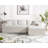 2-Piece Corduroy L-Shaped Sofa with Pillows and right chaise-118136061-118136060
