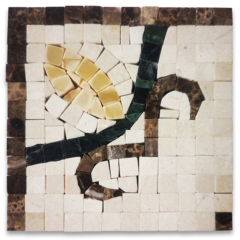 4.7 in. x 4.7 in. Polished Marble Tile