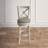 Swivel Upholstered Counter Stool with Solid Wood Frame-539139260