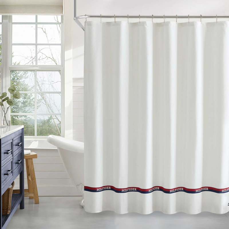 Rideau de douche Tommy Hilfiger, Rayures bleues