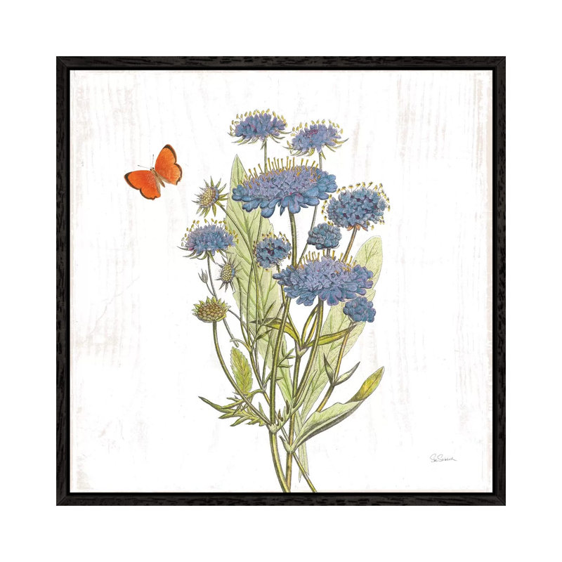 Barn Flowers IX SQ by Sue Schlabach - Print on Canvas, 66.04cm H x 66.04cm W x 3.81cm D, Black Floater Framed
