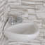Lavabo d'angle en porcelaine vitrifiée avec débordement pour salle de bain-42255605-119729820