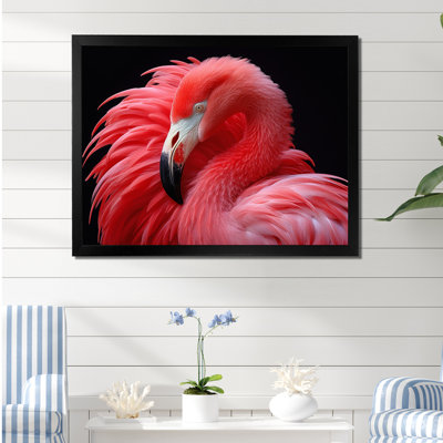 Flamants rouges rougissantes - décoration murale flamant rose