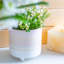 Nicola Spring - Reactive Glaze Footed Plant Pot-63880918-63880917