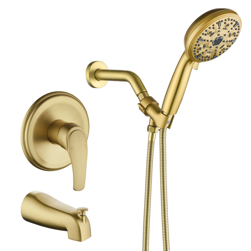 Robinet de baignoire et douche, Or brossé
