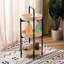 3 tables d'appoint tissées à la main avec structure en métal et rangement amovible, pour l'organisation des collations dans la cuisine de la chambre à coucher-133252776