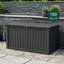 PawsomePad 180 gallons Boîte de rangement en résine noire pour l'extérieur intérieur-130604037