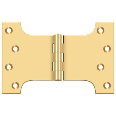 Deltana DSPA4060CR003 4" x 6" Hinge in PVD Polished Brass Pair
