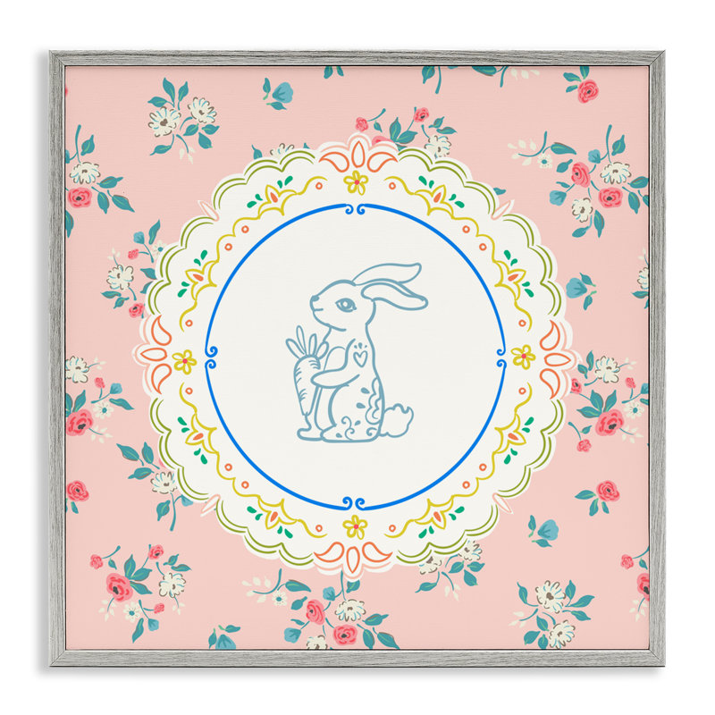 «Whimsical Spring Bunny», estampe numérique, design par Angela Steahling, Estampe numérique Farmhouse, H 12 po x l 12 po