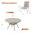Patio Dining Set with 47.2" Round Dining Table and 6 Padded PVC-coated polyester Dining Chairs-2022172912