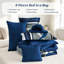 Ensemble de couette bleu marine King de style bohème, livré dans un sac