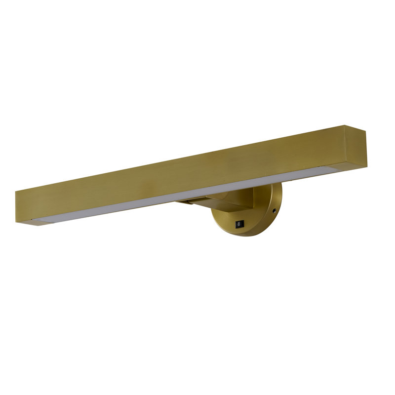 4-Light Satin Brass Wall Sconce With A White Frosted Acrylic diffuser