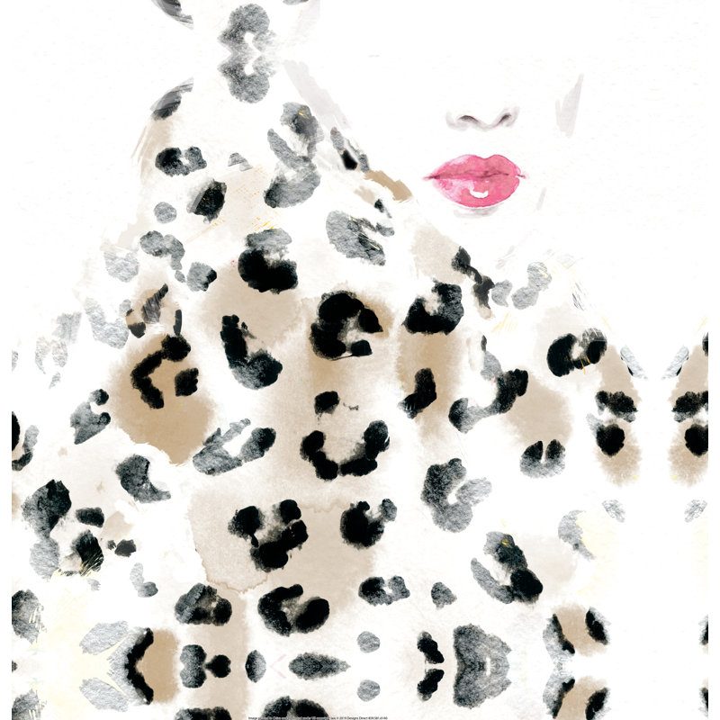 " Cheetah Coat Makeup " Painting Print, 30" H x 20" W