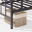 Structure de lit plateforme en acier avec tête de lit simple et pied de lit - Design noir minimaliste moderne, pieds hauts de 18 po, rangement sous le lit de 16 po, ensemble de lattes inclus (sans sommier) pour la chambre principale / d'invité-874755892