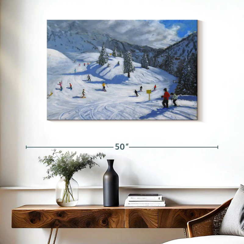 Sireci Skiing Kitzbuhel, 26" H x 39" W