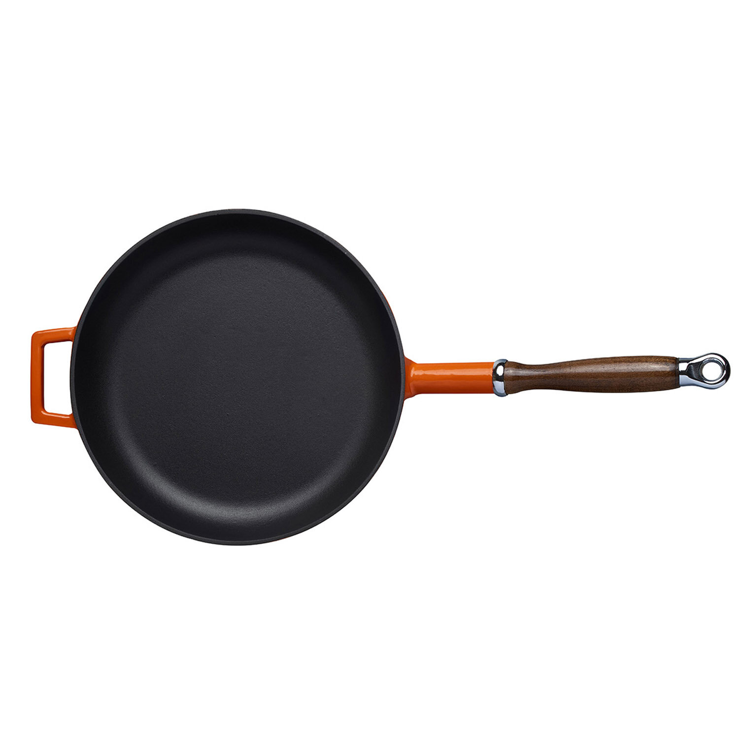 LAVA CAST IRON Lava Enameled Cast Iron Pizza Pan-Crepe and Pancake Pan 8  inch-with Beechwood Service Platter