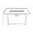 43” Smoked Glass Metal Rectangle Fire Pit-65319361
