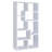 8-Shelf White Geometric Bookcase-2001406267