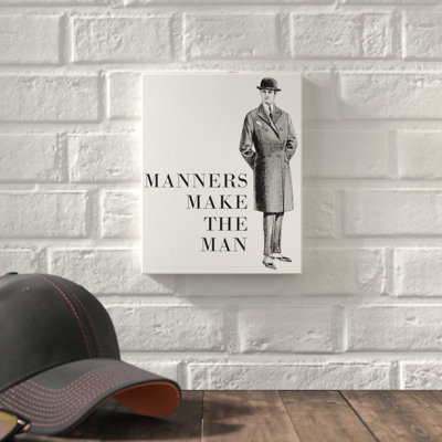« modes make the man », reproduction d’impression sur toile tendue sur toile