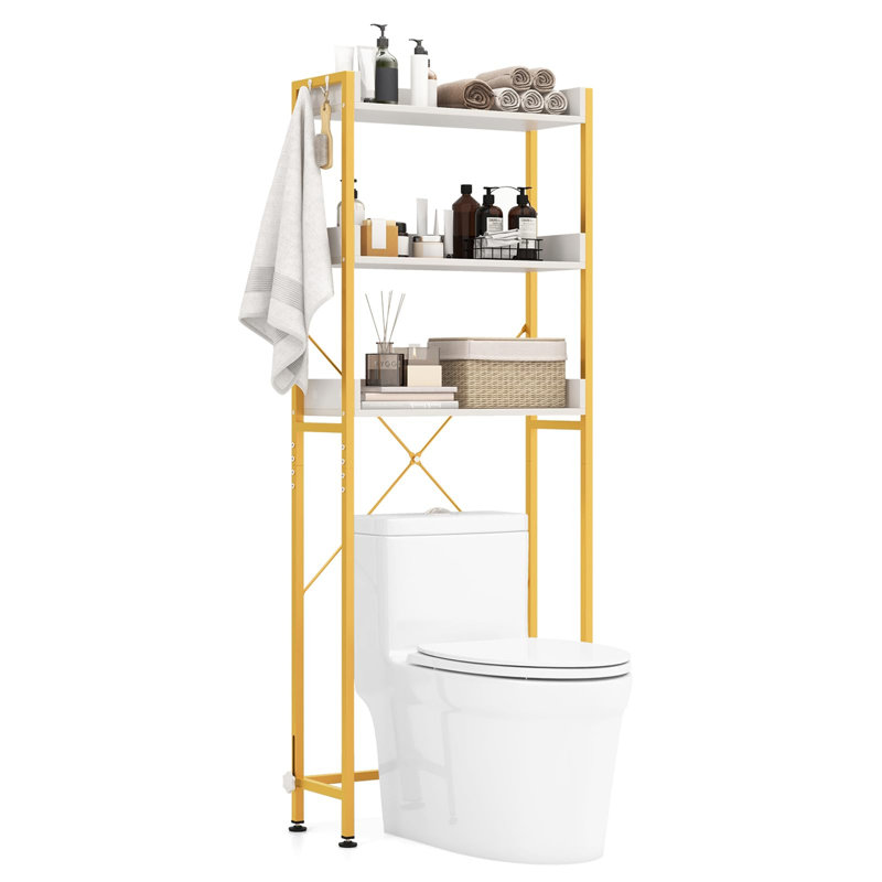 Adiza Freestanding Over The Toilet Storage, Gold