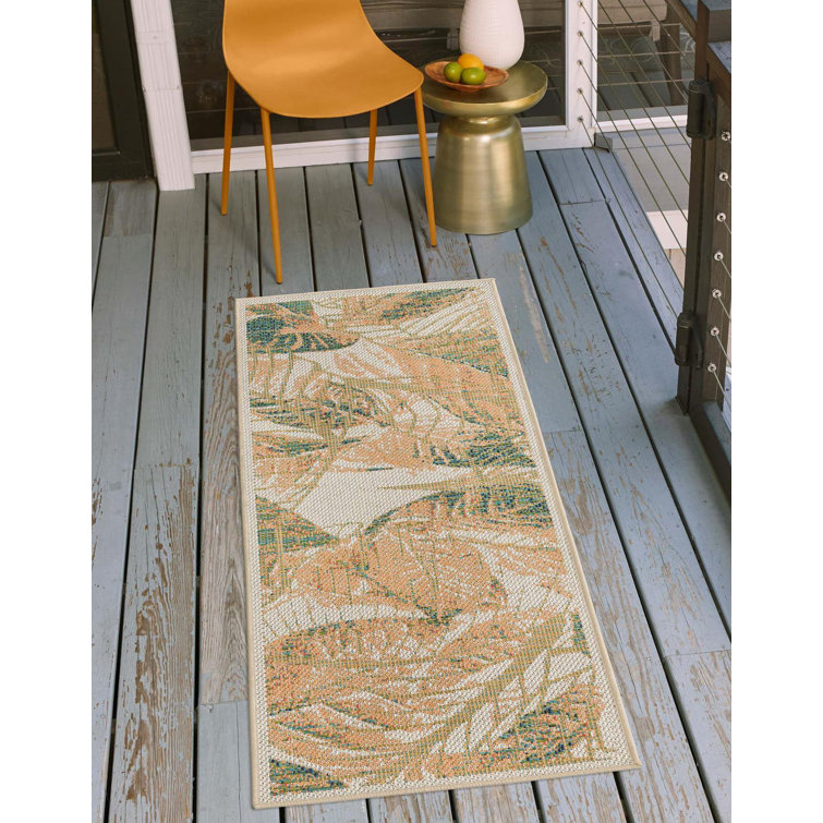 Trevin Floral Machine Woven Indoor Outdoor Area Rug 