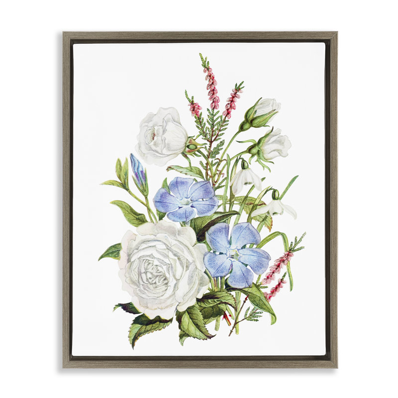 Cadre flottant à motif floral Bount circulation, design par lettré et doublé, Cadre flottant orme Montalcino