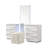 White Vanity Set w Mirror Storage Drawers Contemporary Style Bedroom Vanity