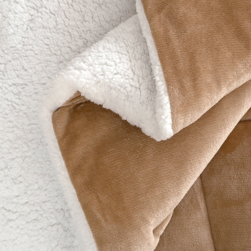 Ensemble d'édredon en microfibre 3 pièces Mountain Ridge, Brun clair, Lit simple