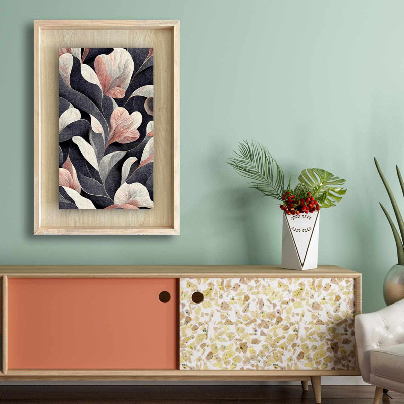 Elegant Framed Decorative Painting, 16.9 x 24.8 inches | 100% Solid Wood Frame (Thickness: 1.2 inches), 100% Maple MDF Background (Thickness: 0.1 inches), UV Printing | Perfect Wall Art for Home & Office Décor