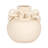 Stoneware Vase Ceramic Chain Link Accent Modern Home or Office Decor - 9" Ivory & Tan