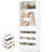 Rushville Closet System with 4 Drawer, 80" Tall Freestanding Wardrobe System-1698658265