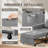 Light Gray Linen Fabric Convertible Sofa Bed, Pull-Out Sleeper Sofa Couch for Small Spaces, Multi-Functional Sofa Bed for Living Room and Guest Room-1823049716