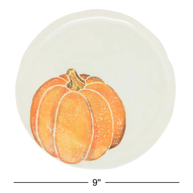 Pumpkins Handmade Terra Bianca Salad/Dessert Plate