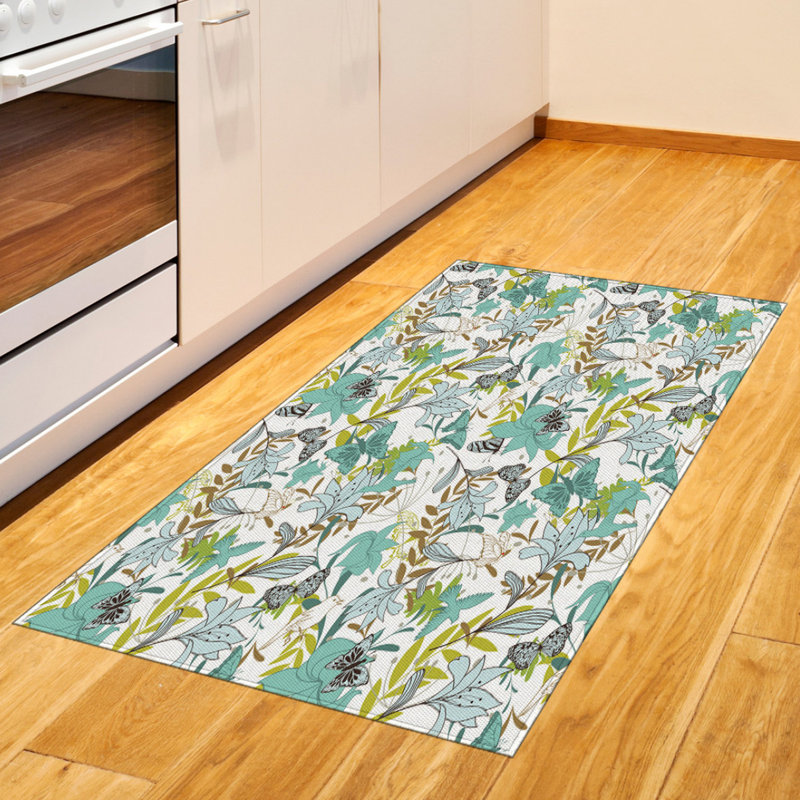 Floral High Density Long Fiber Poly Threads Decorative Area Rug Carpet, Rectangle 2'7" x 5'