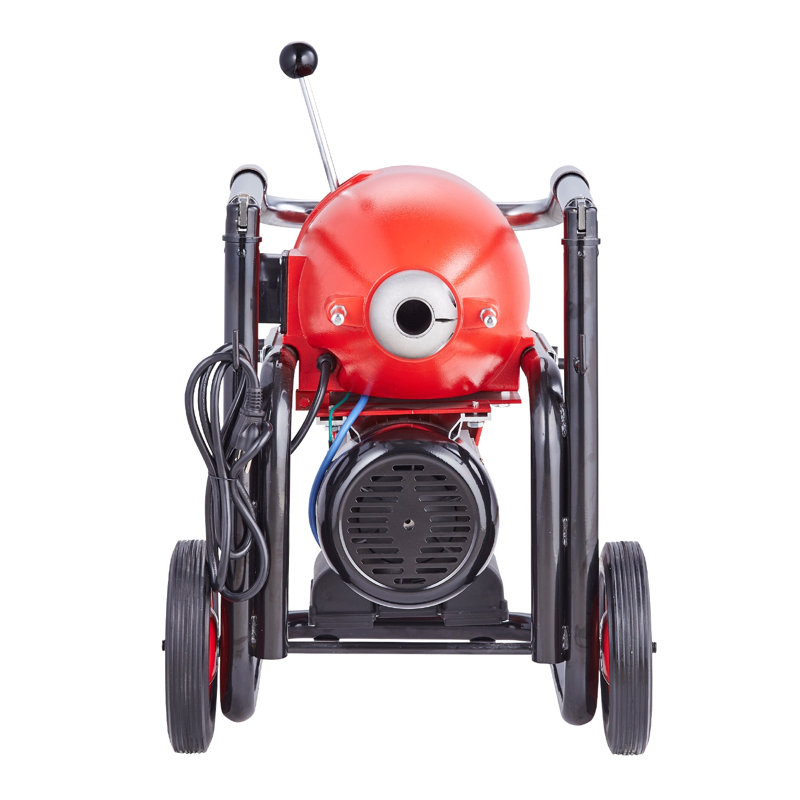120FT Electric Drain Snake Auger Machine with 6 Cutters, 1100W Heavy Duty Sewer Cleaning Tool for Home & Commercial Use