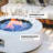  42-Inch Round Iron Propane Fire Pit Table with Tank Cover and Wind Guard,White-1773554050