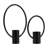 Set of 2 Metal Decorative Ring Candle Holders Contemporary Abstract Black Aluminum Ring Candle