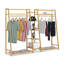 Mardith 5-Tier Bamboo Trapezoidal Coat Rack, Open Closet for Wardrobe