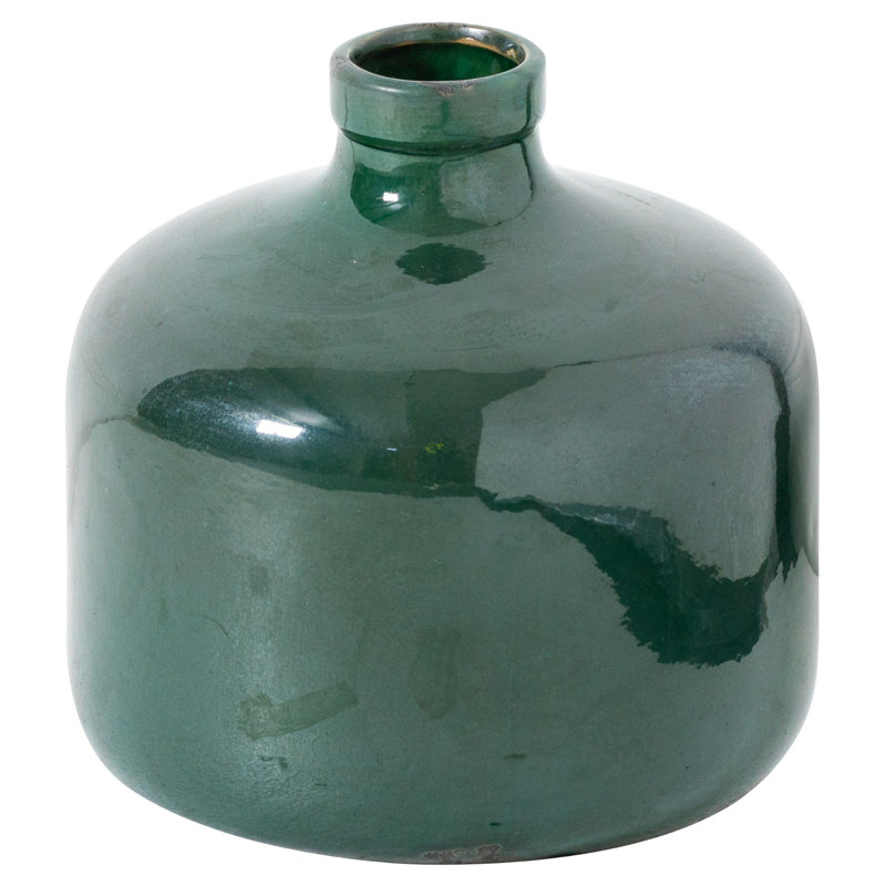 Catheline Handmade Ceramic Table Vase, Green