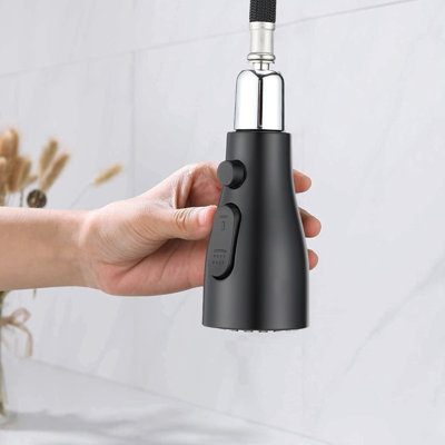 Rust Matte Black Kitchen Tap With Ceramic Valve And 7.99" Spout Height For Homes Faucet Pull Down Feature Finish Home Kitchens