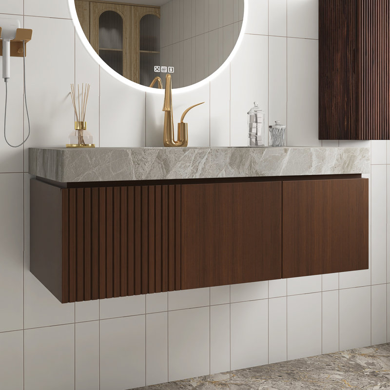 Meuble-lavabo mural simple 48 po avec comptoir