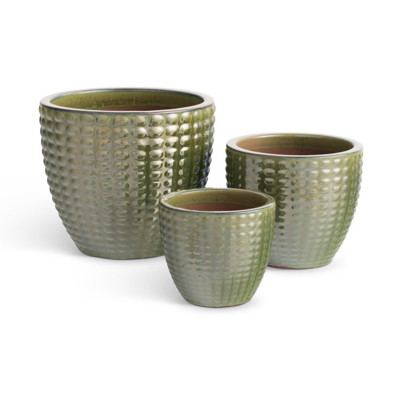 POTS HAYDEN, ENSEMBLE DE 3, Vert