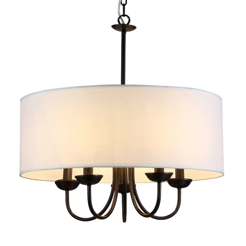 Lustre cylindrique unique / remarquable à 5 lumières Upshaw