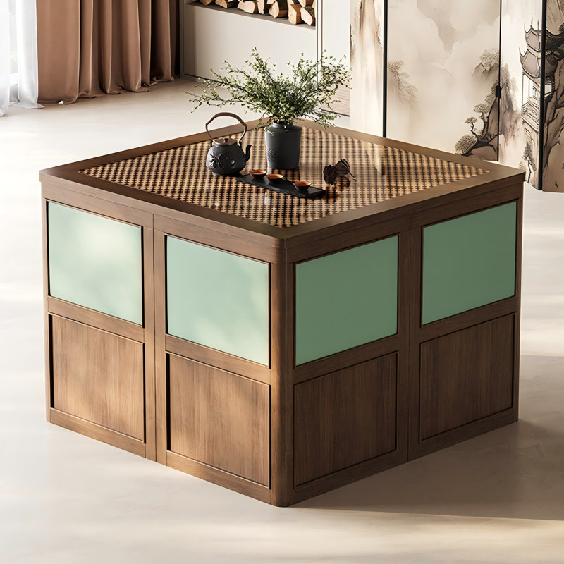 Table de salle à manger en bois massif et bois massif en bois de rose entièrement automatique avec 4 chaises