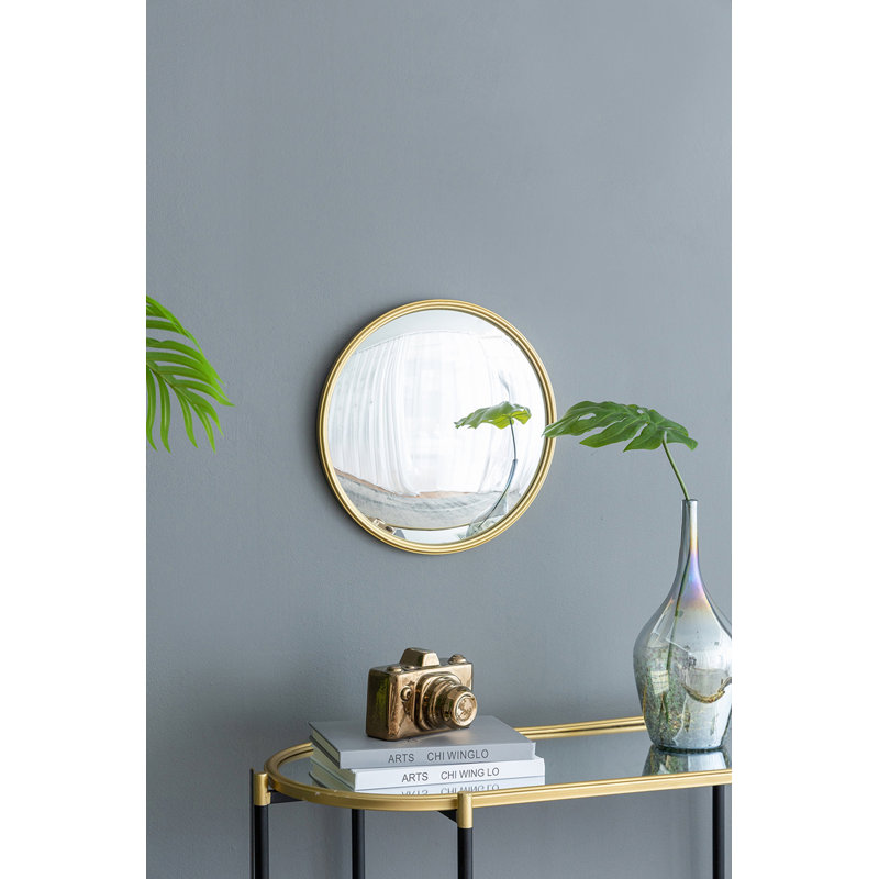 Miroir circulaire avec cadre en fer, 15 po x 15 po