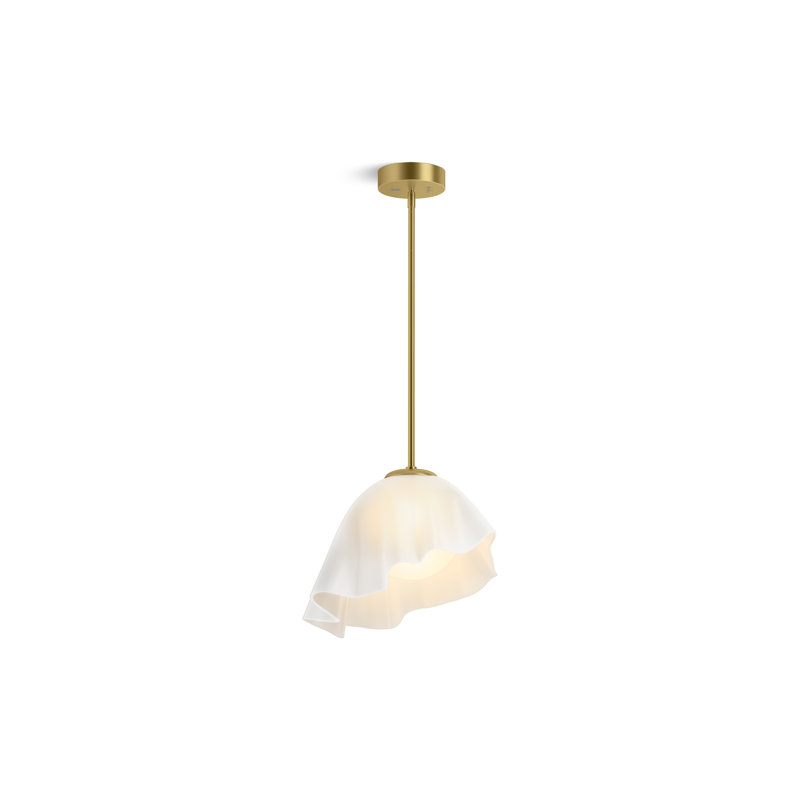 Landshapes By Daniel Arsham 14-3/4-In Pendant, Brushed Brass