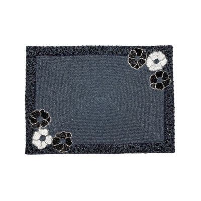 Navy Blue Flower Placemat