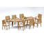 11 Pcs Grade-A Teak Wood Dining Set: 122" Caranas Double Extension Rectangle Table And 10 Sack Arm Chairs #11SK2910-28775277